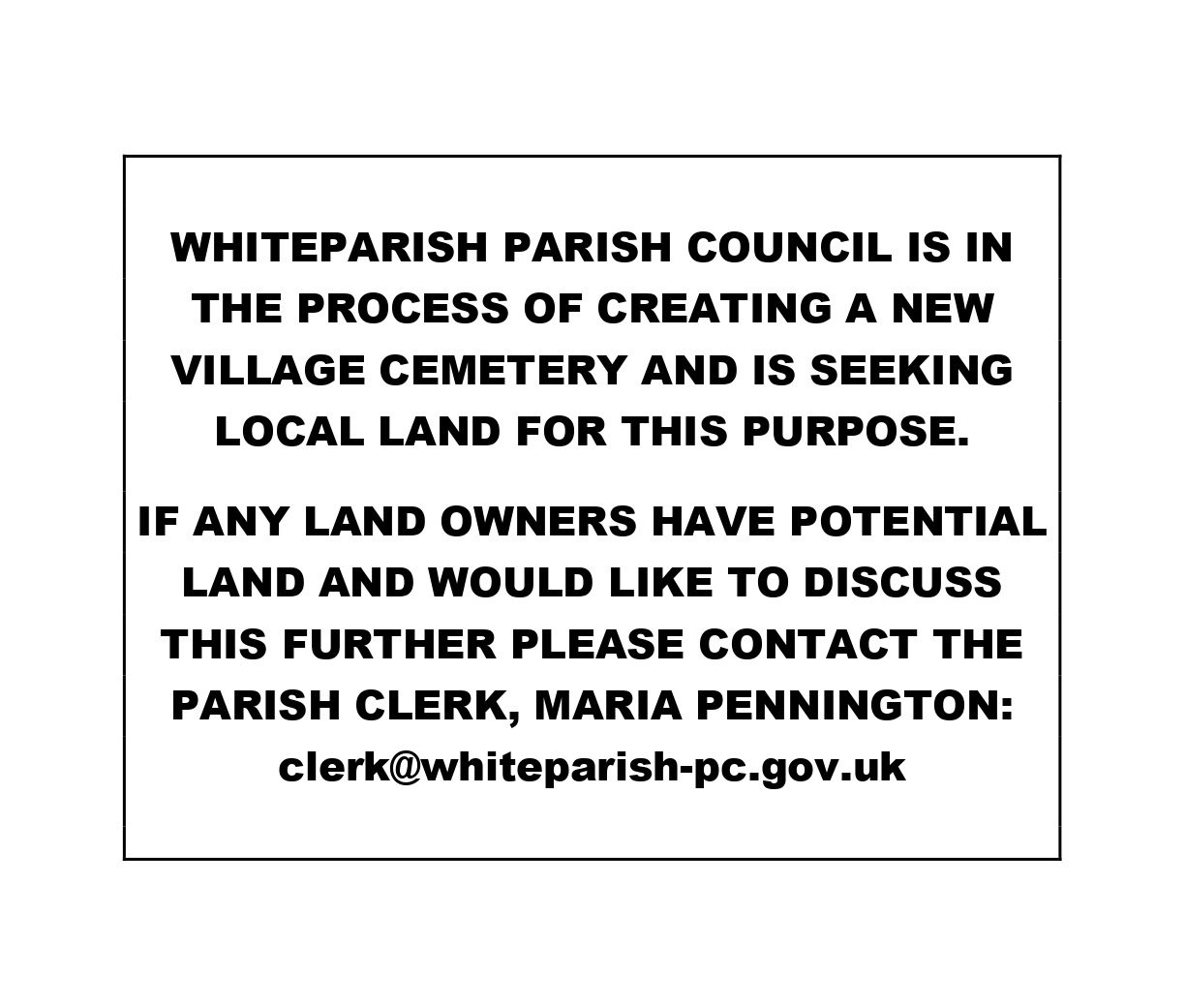 Image of notice - click to download pdf